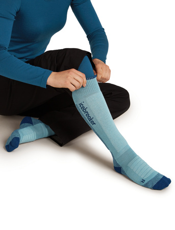 Skarpety narciarskie damskie Icebreaker SKI+ MEDIUM OTC niebieskie IB0A573U0HE