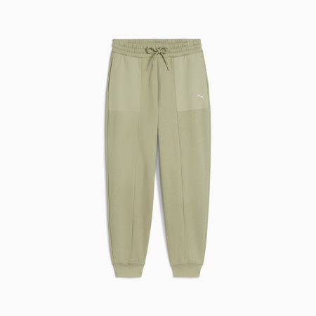 Spodnie dresowe damskie Puma HER COMFORT HIGH-WAIST FL CL zielone 68815482
