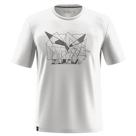 Koszulka męska Salewa EAGLE GEOMETRIC biała 00-0000029100_0060