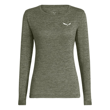 Longsleeve trekkingowy damski Salewa PUEZ MELANGE DRY zielony 00-0000027454_5A56