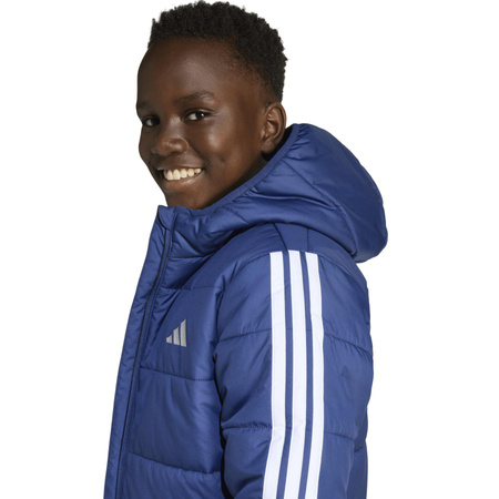 Kurtka puchowa dziecięca adidas ESSENTIALS 3-STRIPES niebieska JL7403