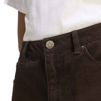 Spodnie jeansowe damskie adidas FIREBIRD brązowe KD2934