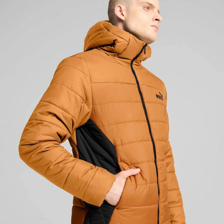 Kurtka z kapturem męska Puma ESS PADDED brązowa 84893864