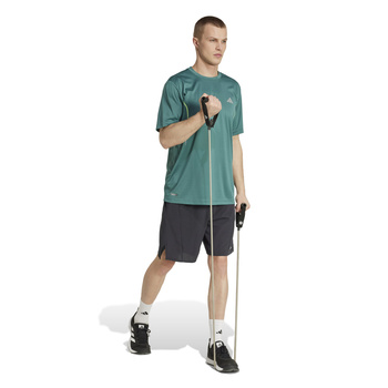 Koszulka treningowa męska adidas TECH turkusowa JZ8492