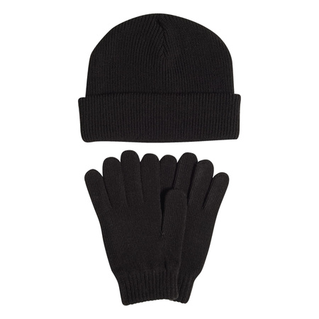 Komplet czapka i rękawiczki unisex adidas GLOVE + BEANIE czarny JN9443