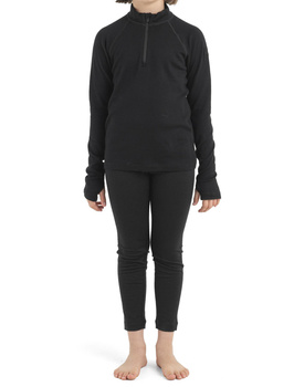 Longsleeve termiczny dziecięcy Icebreaker 260 TECH HALF ZIP czarny IBB04499001