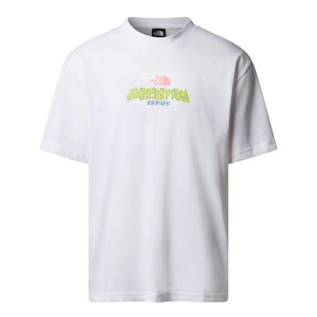 Koszulka unisex The North Face EXPEDITION CELEBRATION OVERSIZED biała NF0A8E3CFN4