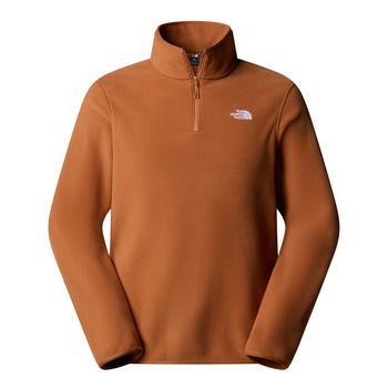 Polar męski The North Face GLACIER FLEECE 1/4 ZIP pomarańczowy NF0A8D0QBOE