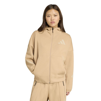 Bluza z kapturem damska adidas Z.N.E. beżowa JY5970