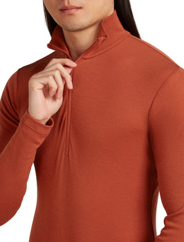 Longsleeve termiczny męski Icebreaker 175 EVERYDAY HALF ZIP pomarańczowy IBB044840BA