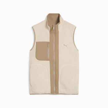 Bezrękawnik damski Puma REVERSIBLE HYBRID SHERPA beżowy 68838887