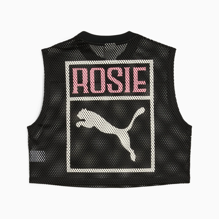 Top damski Puma X ROSÉ RELAXED MESH czarny 63380401