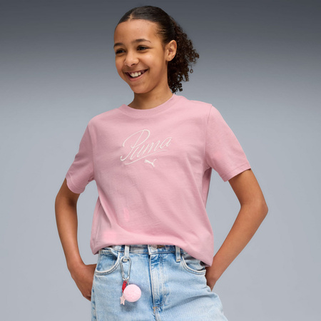 Koszulka dziewczęca Puma ESS SCRIPT różowa 68580565