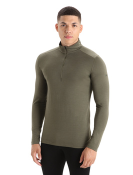 Longsleeve termiczny męski Icebreaker 200 OASIS HALF ZIP zielony IBB04367069
