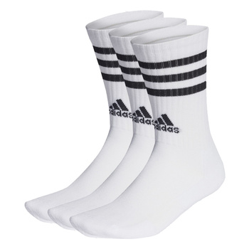 Skarpety unisex adidas 3-Stripes Crew 3-Pack białe HT3458