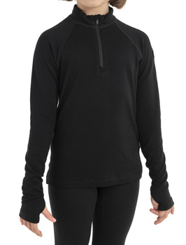 Longsleeve termiczny dziecięcy Icebreaker 260 TECH HALF ZIP czarny IBB04499001
