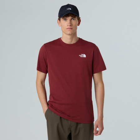 Koszulka męska The North Face S/S REDBOX bordowa NF0A87NPDO3