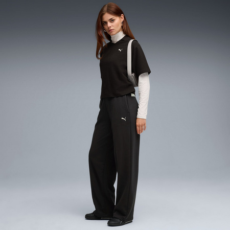 Spodnie dresowe damskie Puma CLASS COMFORT PINNACLE HIGH-WAIST czarne 68812901