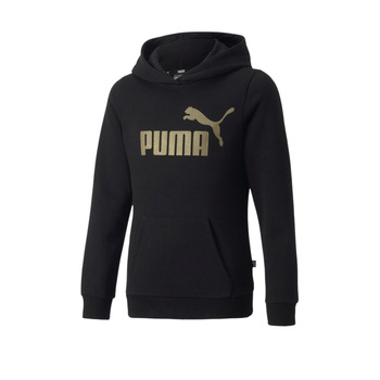 Bluza z kapturem dziewczęca Puma ESS+ LOGO FL czarna 67031001