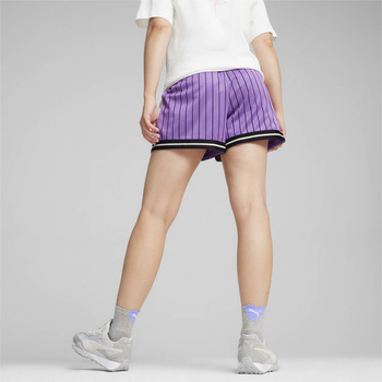 Szorty damskie Puma T7 FOR THE FANBASE MESH fioletowe 62434550