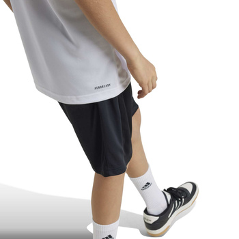 Koszulka treningowa dziecięca adidas TRAIN ESSENTIALS LOGO biała IW0853