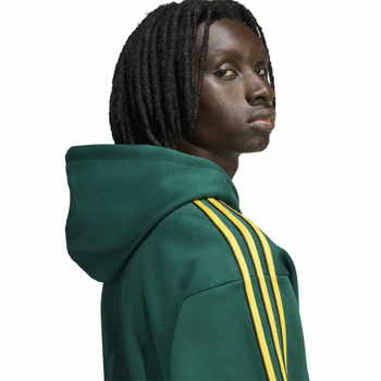 Bluza z kapturem męska adidas TIPPED STRIPES zielona KE2150