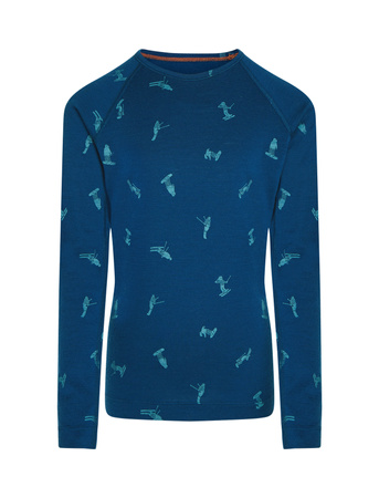 Longsleeve termiczny dziecięcy Icebreaker 200 OASIS niebieski IB0A57DU0H8