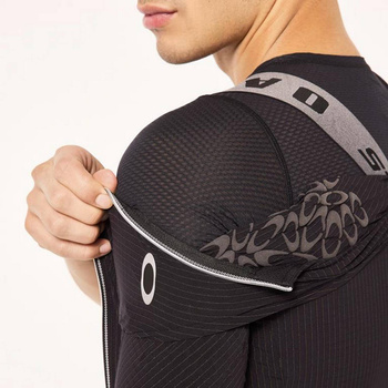 Koszulka rowerowa męska Oakley GRIDSKIN PINSTRIPE JERSEY Q36.5 czarna FOA405953-02E