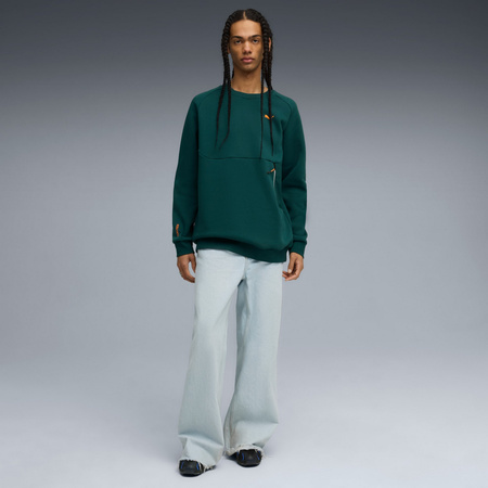 Bluza męska Puma PUMATECH RELAXED CREW FL zielona 63343675