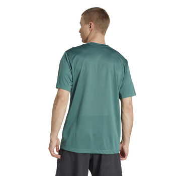 Koszulka treningowa męska adidas TECH turkusowa JZ8492
