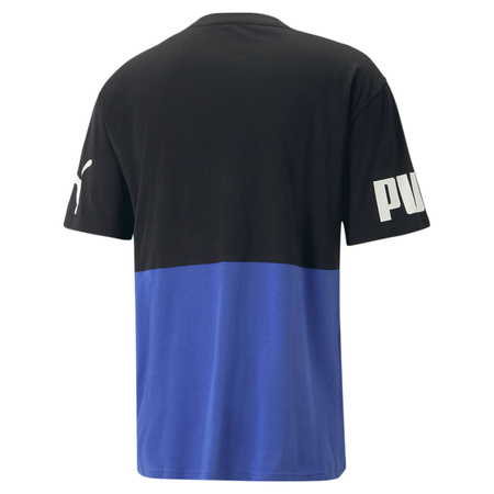 Koszulka męska Puma POWER COLORBLOCK niebieska 67332192