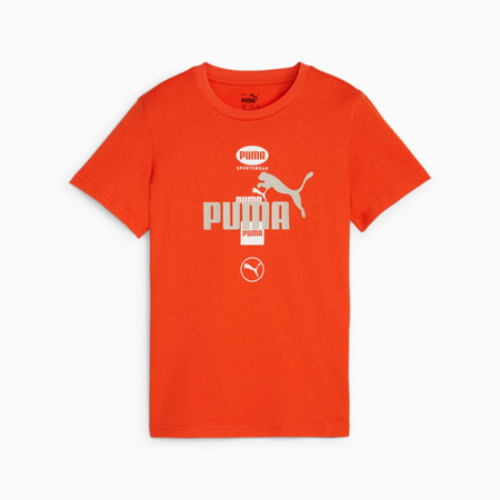 Koszulka chłopięca Puma POWER GRAPHIC czerwona 68185818