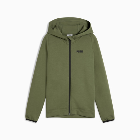 Bluza z kapturem chłopięca Puma SPACER FZ zielona 68858233
