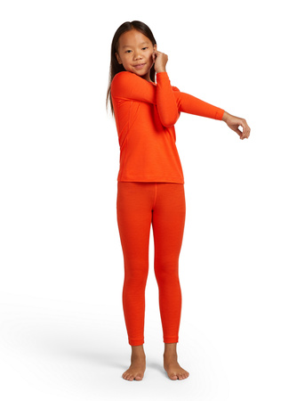 Longsleeve termiczny dziecięcy Icebreaker 200 OASIS pomarańczowy IB1045010GT