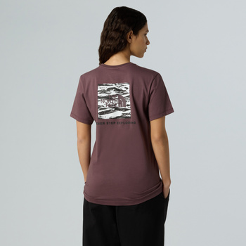 Koszulka damska The North Face BOX NSE EDGE OF LIGHT INFILL RELAXED fioletowa NF0A8E3JES9