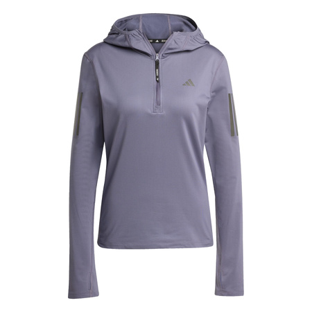 Longsleeve do biegania damski adidas OWN THE RUN fioletowy JW9652