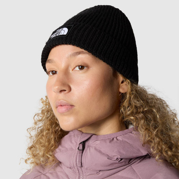 Czapka zimowa unisex The North Face LOGO CUFFED BEANIE czarna NF0A3FJXJK3