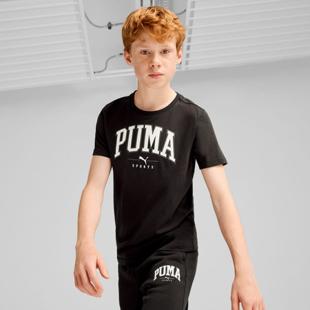 Koszulka chłopięca Puma SQUAD BIG GRAPHIC czarna 68277201