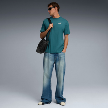 Koszulka męska Puma ESS RELAXED SMALL NO. 1 LOGO turkusowa 68915341