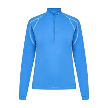 Longsleeve damski Oakley RIBBED QTR ZIP niebieski FOA500576-600