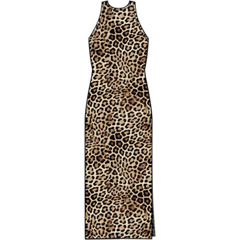 Sukienka damska Puma LEO LUXE SLIM AOP brązowa 63233987