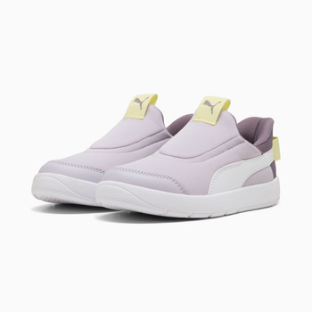 Buty sportowe dziewczęce Puma COURTFLEX V3 SLIPTECH PS fioletowe 39973408