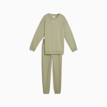 Komplet dresowy dziewczęcy Puma LOUNGWEAR OVERSIZED FL zielony 68972782