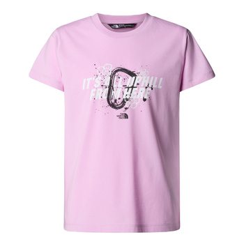 Koszulka dziewczęca The North Face GRAPHIC RELAXED różowa NF0A8AXF6FI