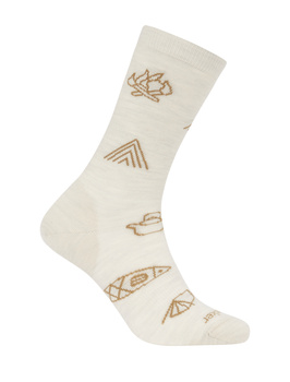 Skarpety damskie Icebreaker LIFESTYLE ULTRALIGHT CREW beżowe IB0A574D0IW
