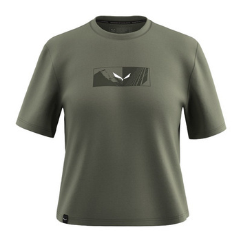 Koszulka damska Salewa EAGLE HYBRID LOOSE zielona 00-0000029105_5A50