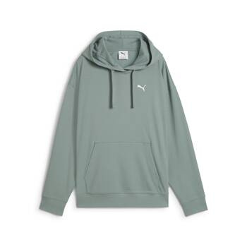 Bluza z kapturem damska Puma ESS ELEVATED COMFORT RIB zielona 68502330