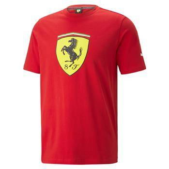Koszulka męska Puma Ferrari Race Big Shield czerwona 53817502