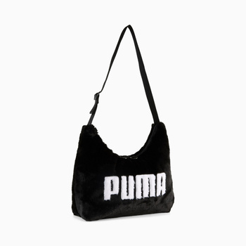 Torebka damska Puma UP PAUX FUR SLOUCHY HOBO czarna 09186901