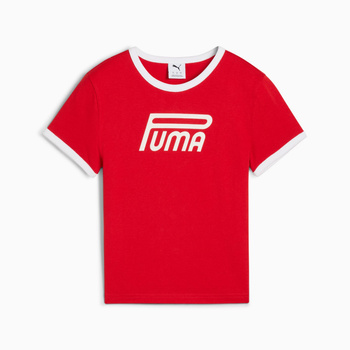 Koszulka damska Puma FUTURE ARCHIVE GRAPHIC SLIM czerwona 63212211